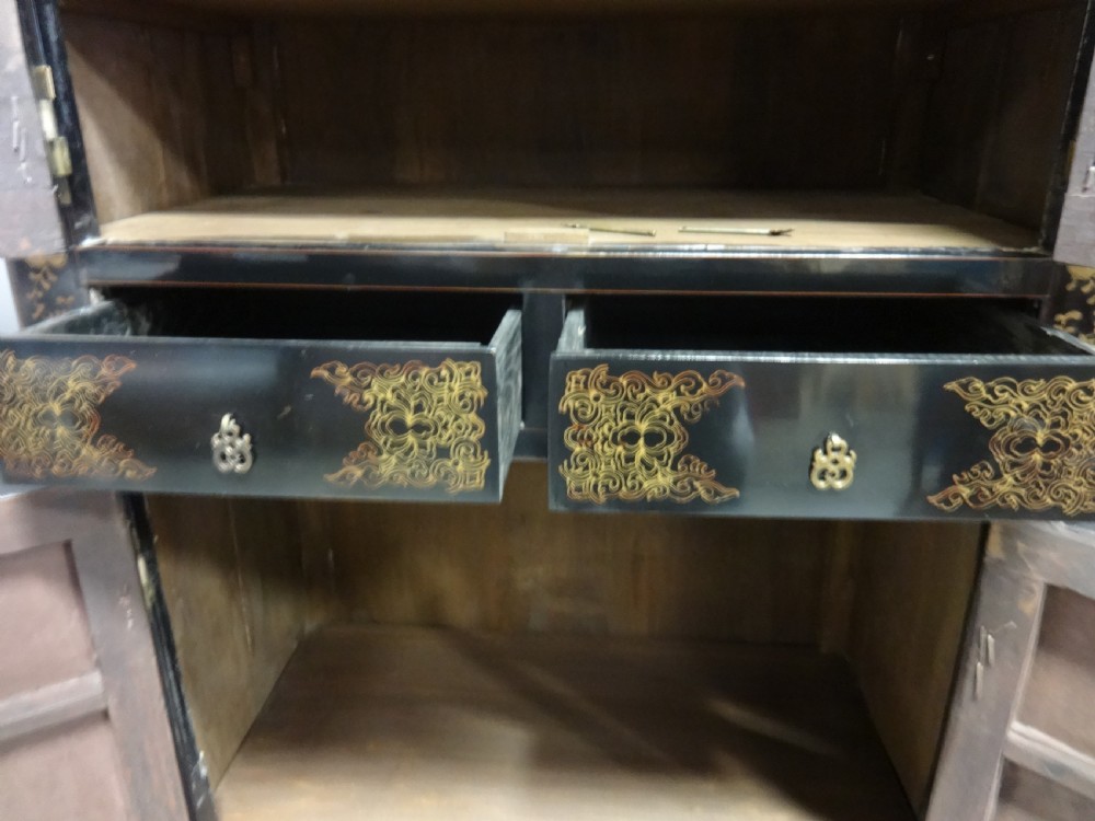 Superb Pair Chinese Chinoiserie Cabinets View V