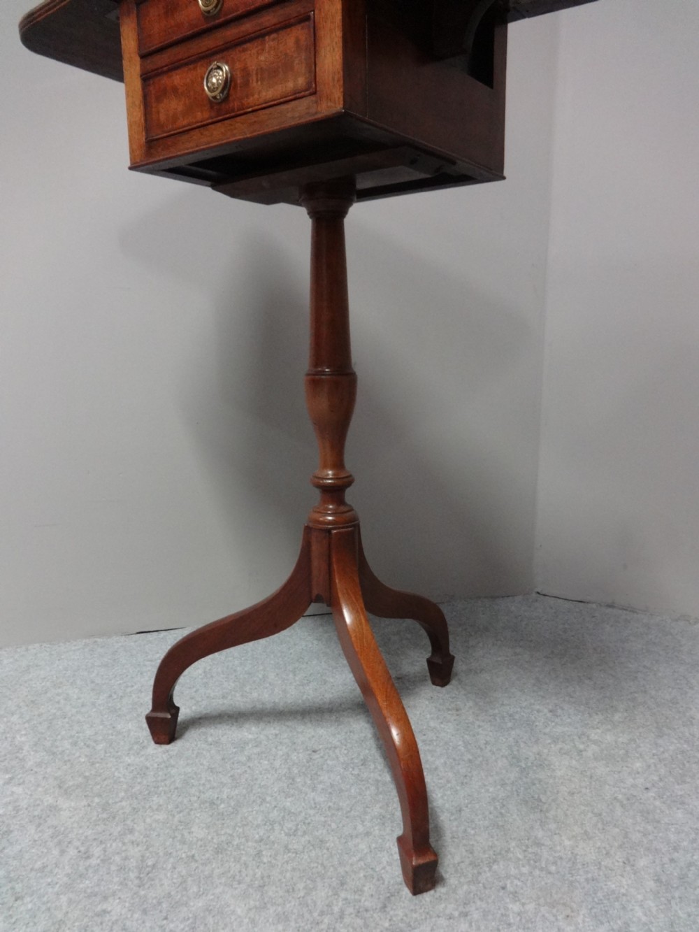 Pair Drop Flap Mahogany Lamp Tables View VII