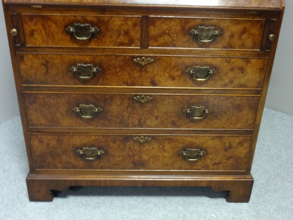 Top Quality Double Domed Walnut Bureau Bookcase View V