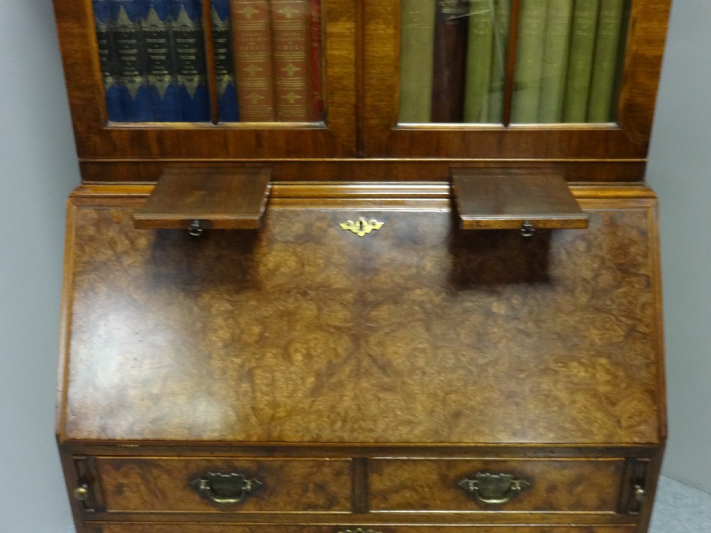 Top Quality Double Domed Walnut Bureau Bookcase View VI