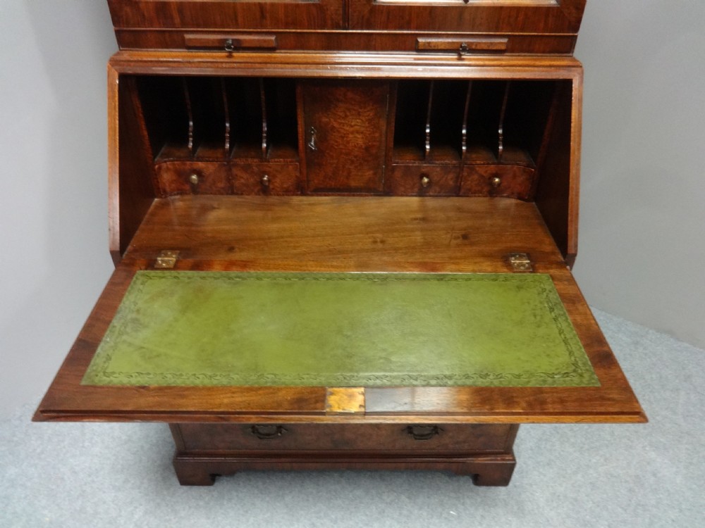 Top Quality Double Domed Walnut Bureau Bookcase View VII