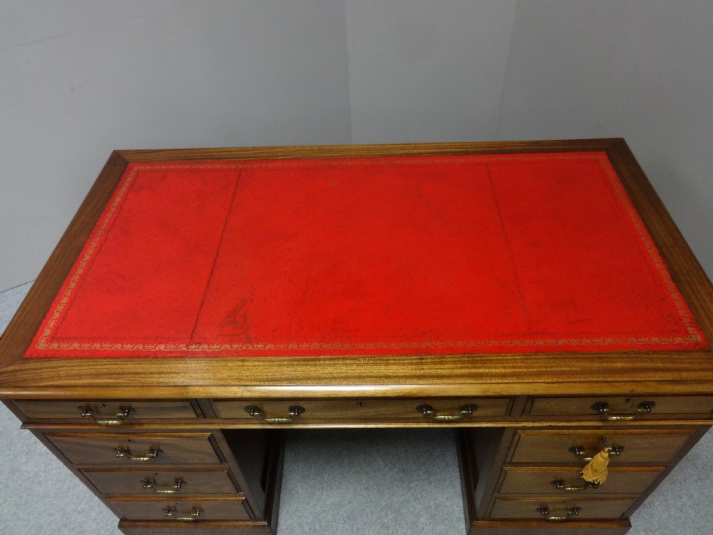 Good Mahogany pedestal Desk View V