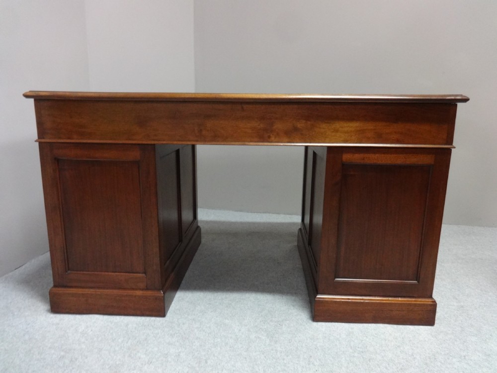 Good Mahogany pedestal Desk View VIII