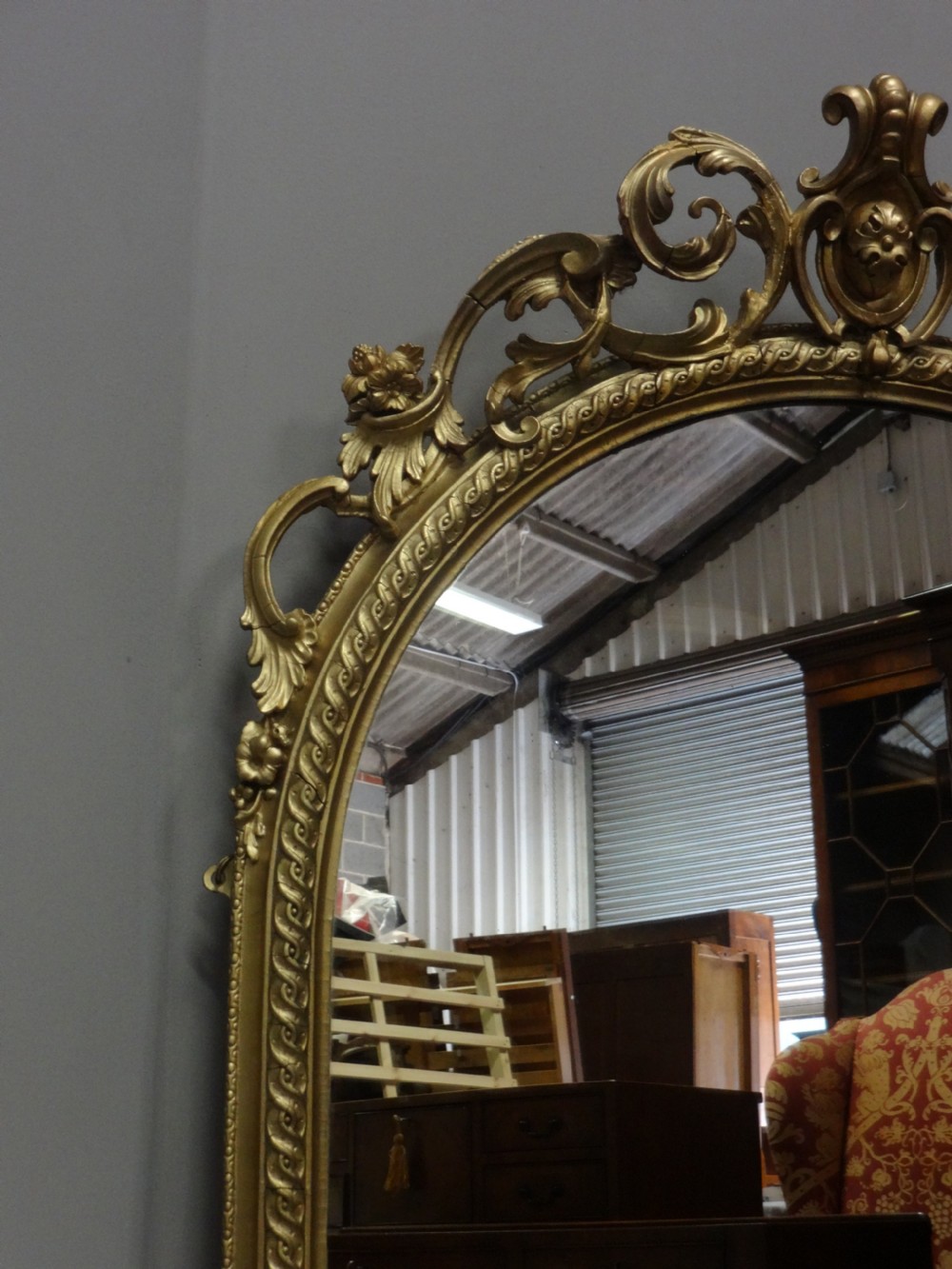 
Good Victorian English Arched Top Gilt Mirror View III