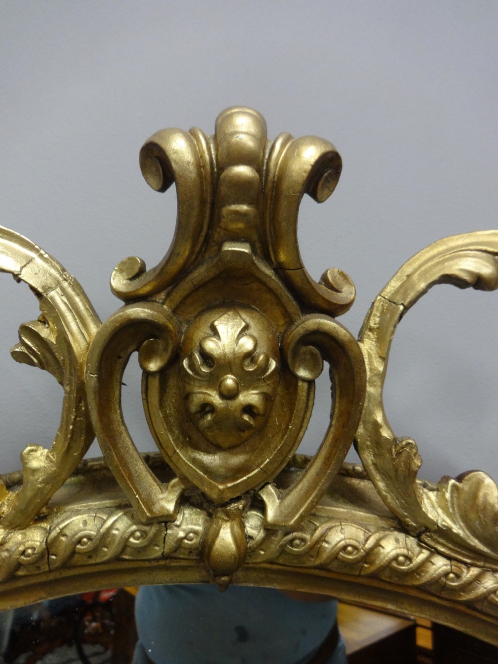 
Good Victorian English Arched Top Gilt Mirror View V