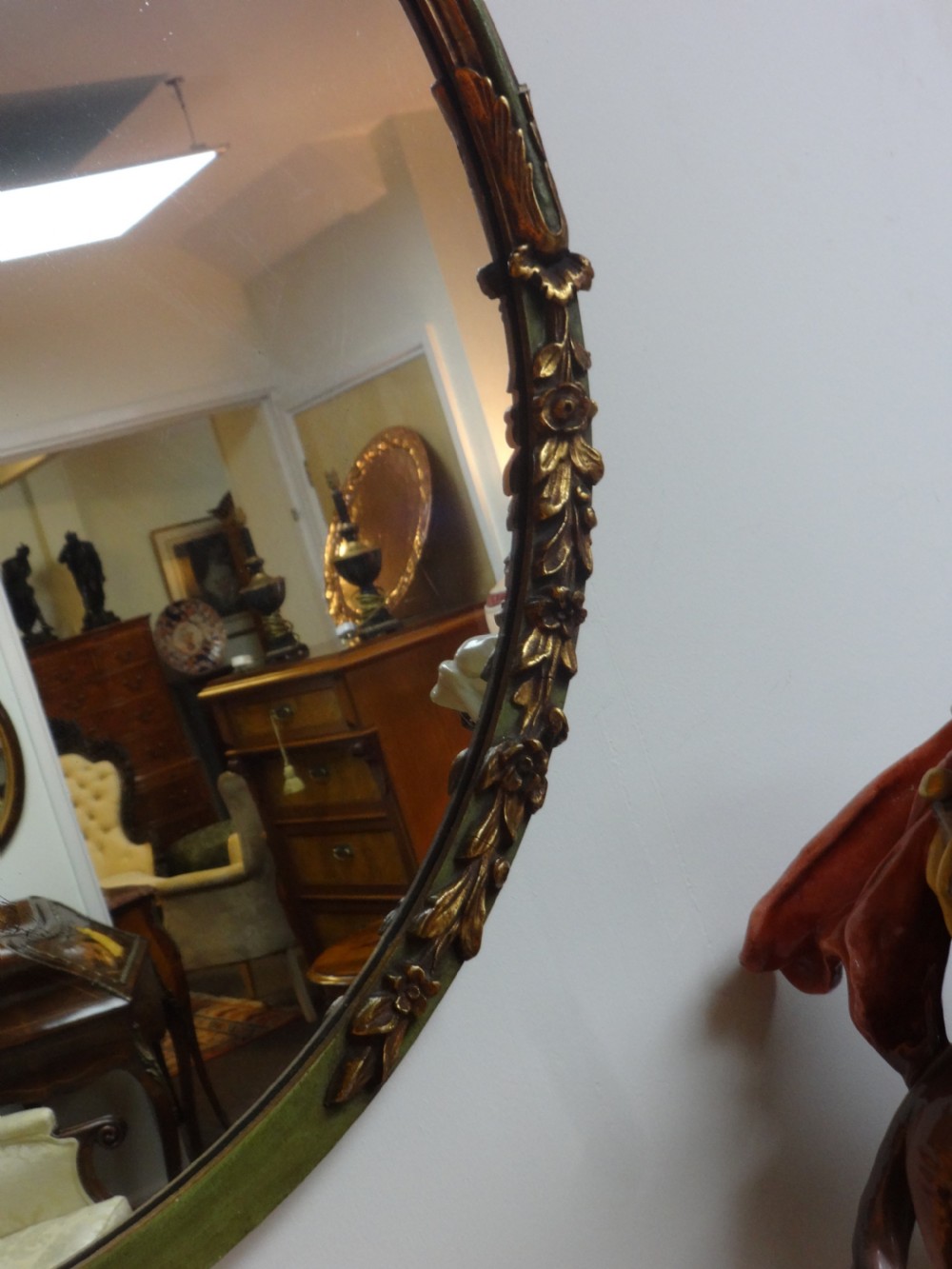 Wonderful Large Gilt and Painted Mirror View VII