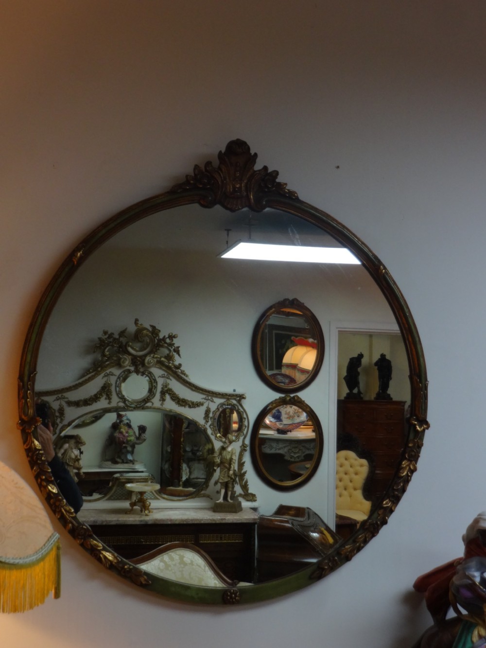 Wonderful Large Gilt and Painted Mirror View IX