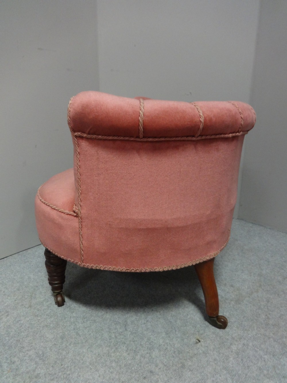 Very Pretty Walnut Tub Chair View IV