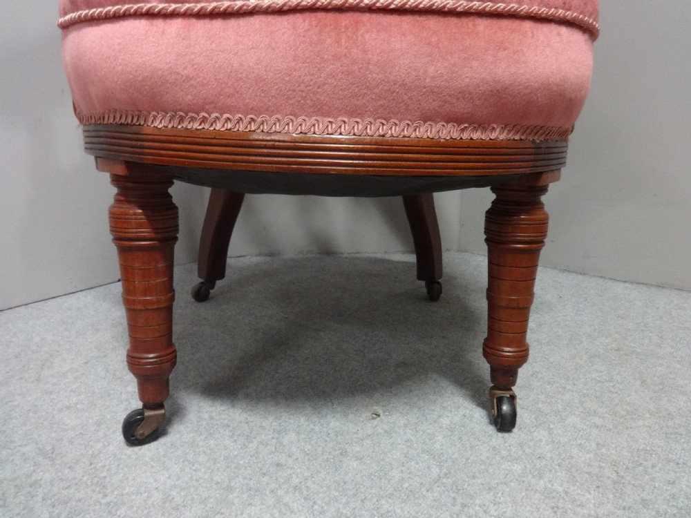 Very Good Victorian Walnut Desk Chair View III