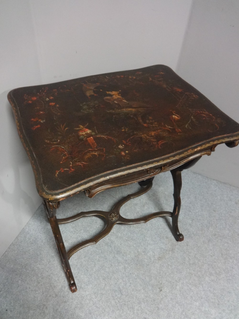 Fabulous Italian Painted Table with Drawer