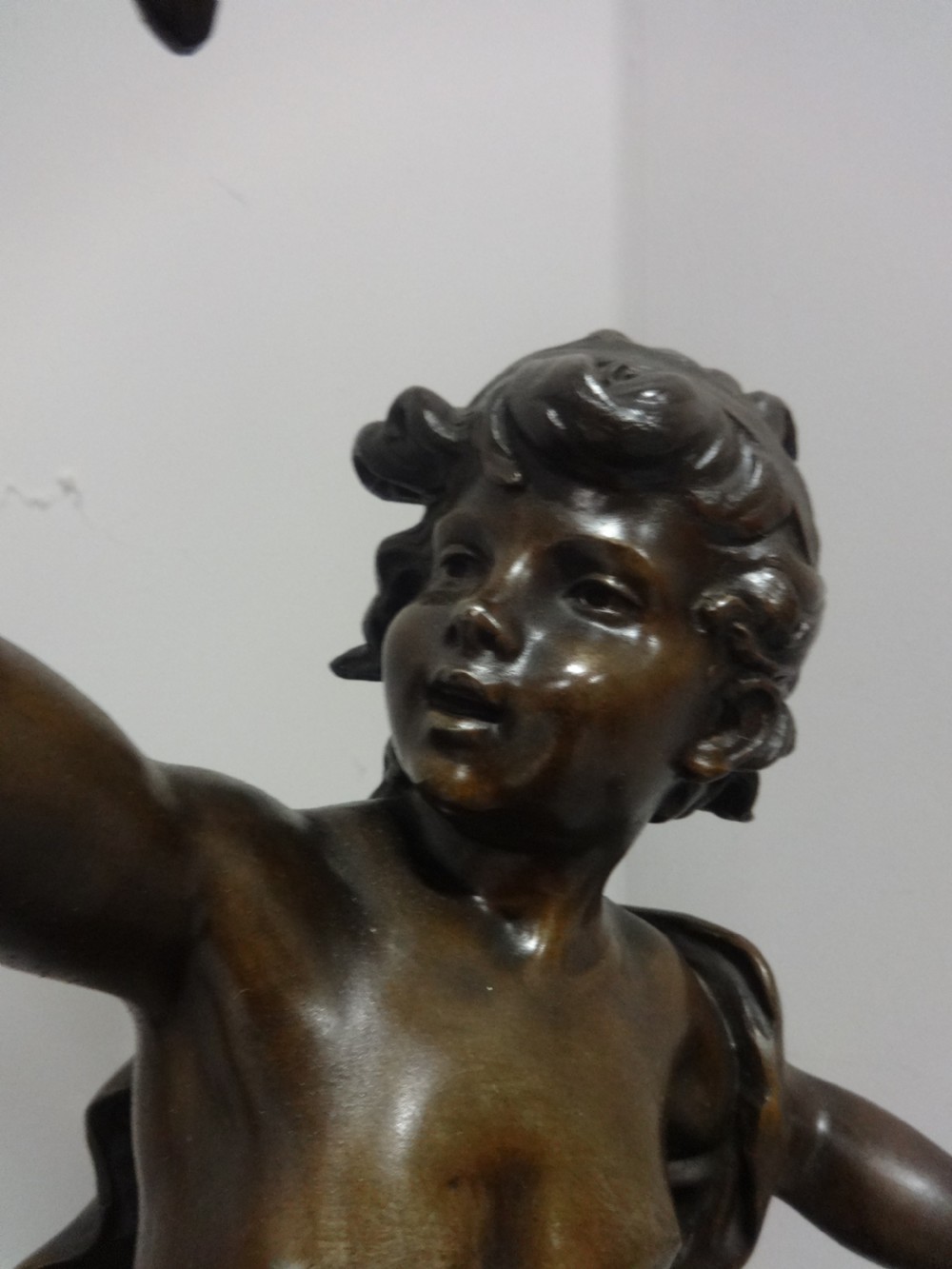 Fabulous Pair Large Victorian Cherub Lamps View VIII