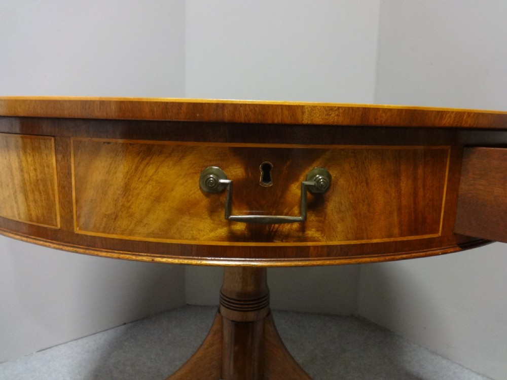 Superb Inlaid Mahogany Drum Table View V