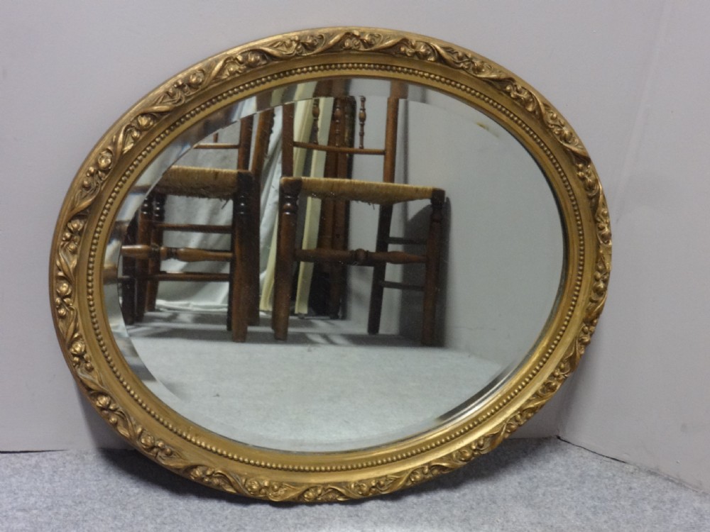Pretty Oval Gilt Mirror View III