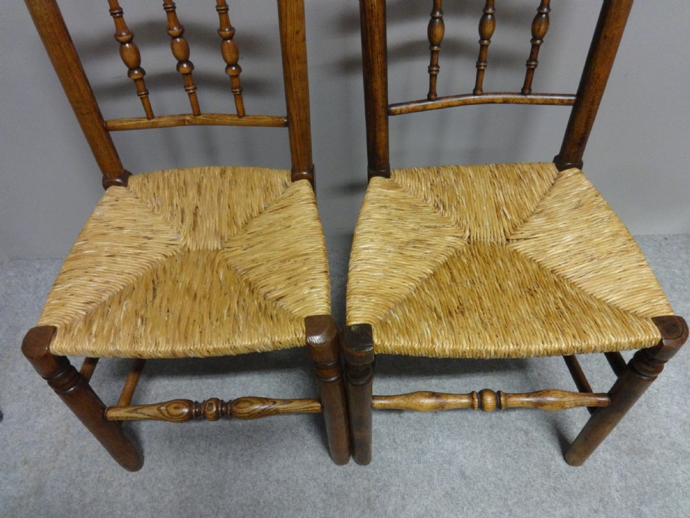 Six Superb Ash and Elm Country Chairs View IV