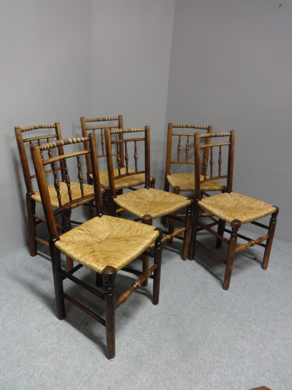 Six Superb Ash and Elm Country Chairs View VIII