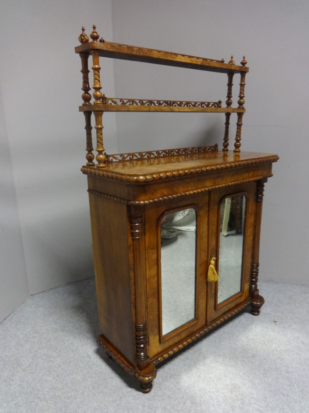 Pretty Victorian Burr Walnut Chiffonier