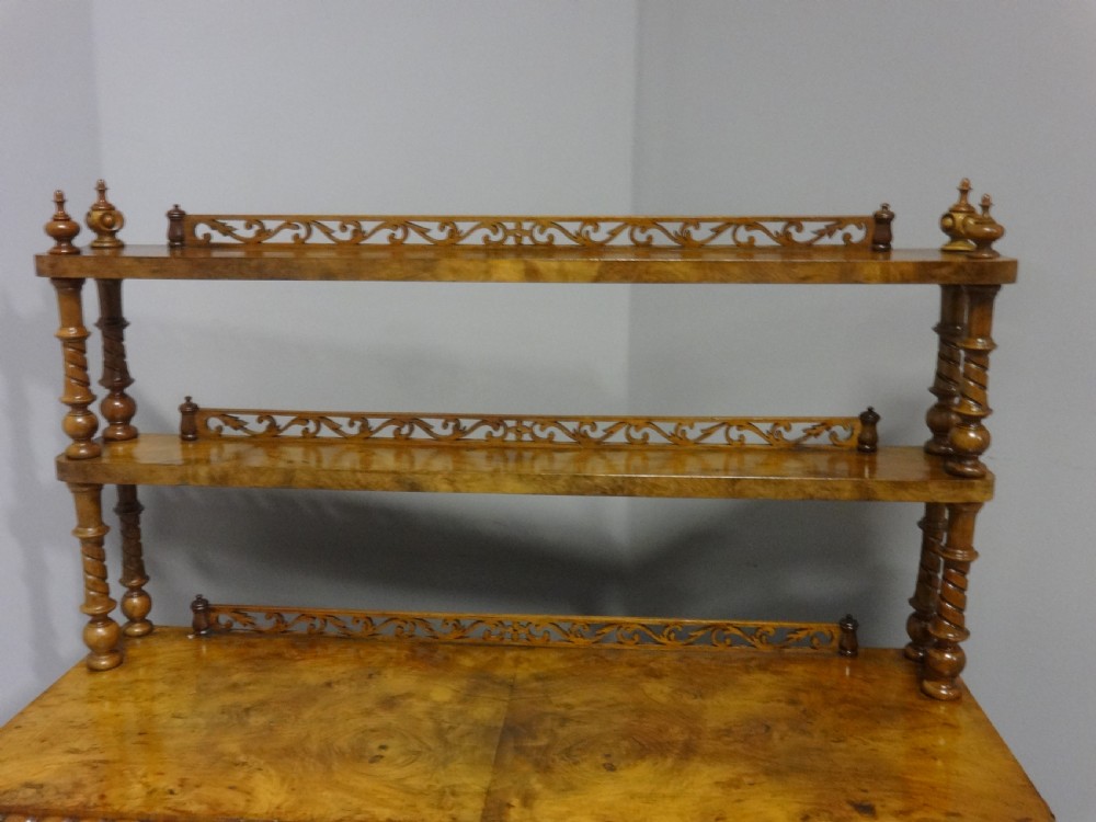 Pretty Victorian Burr Walnut Chiffonier View IV