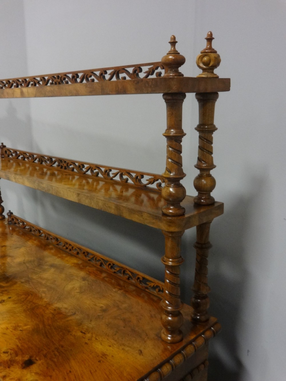 Pretty Victorian Burr Walnut Chiffonier View V