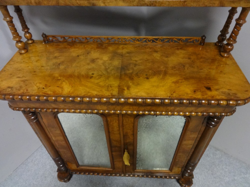 Pretty Victorian Burr Walnut Chiffonier View VI