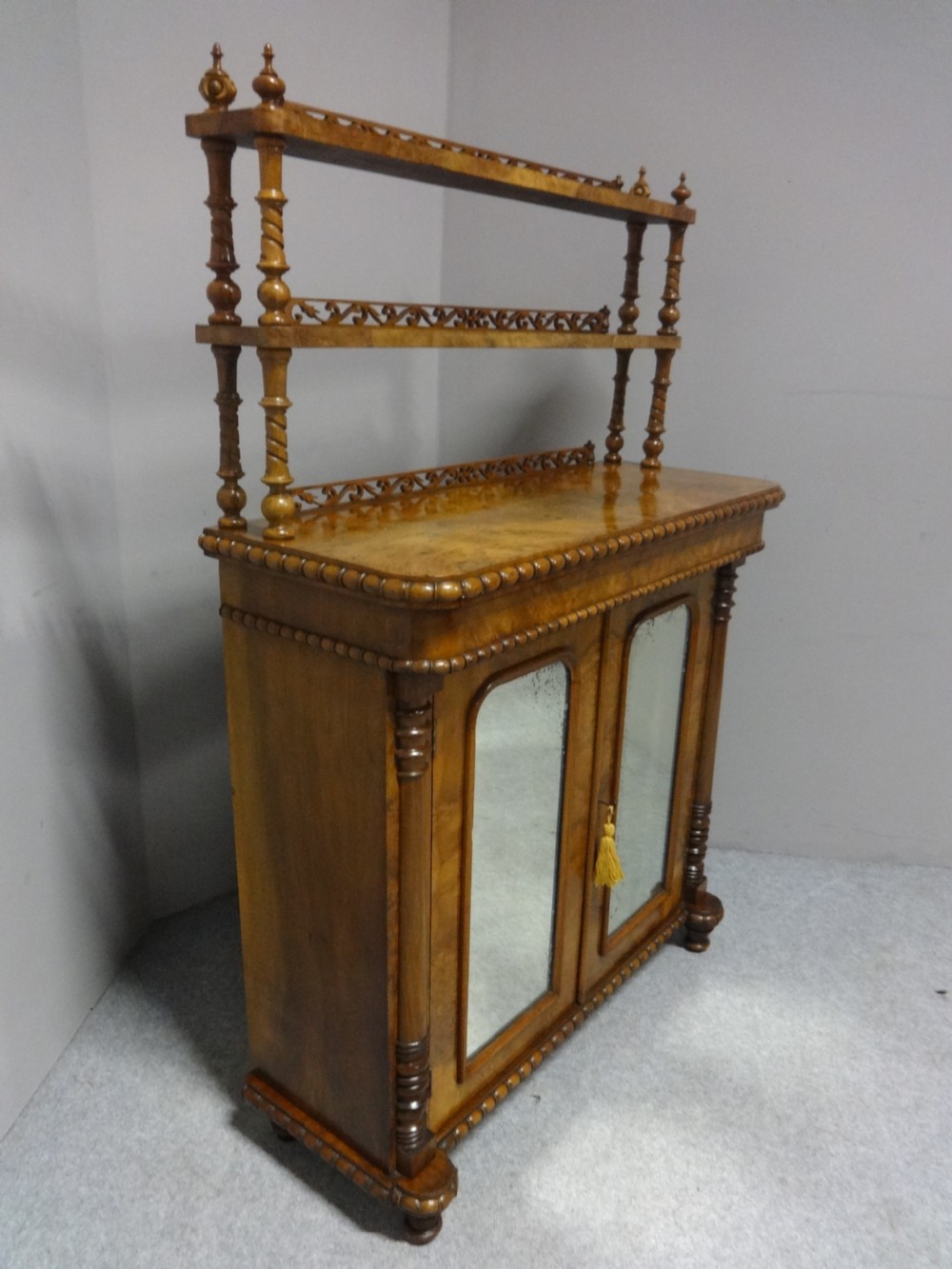 Pretty Victorian Burr Walnut Chiffonier View VII