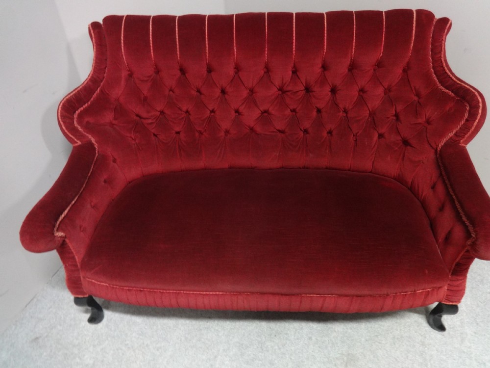 Lovely Edwardian Two Seater Sofa View III