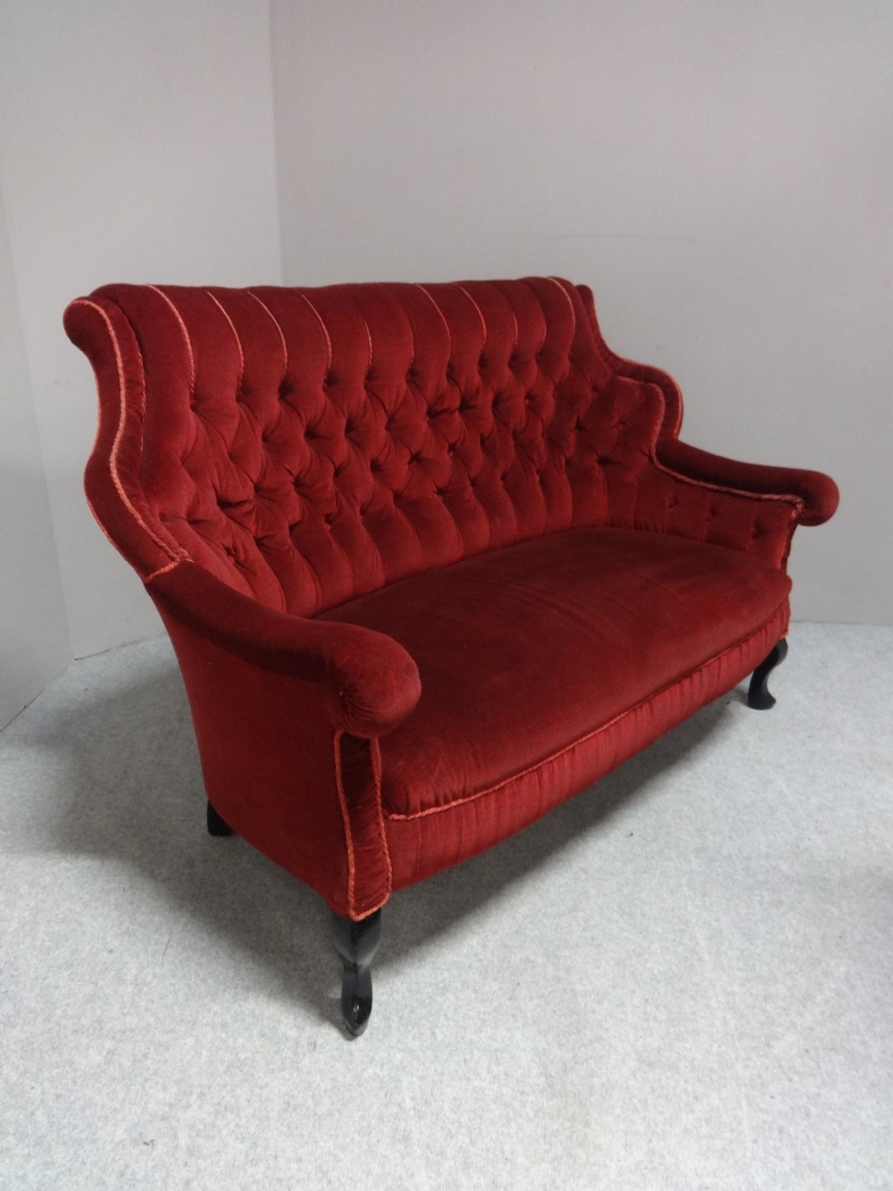 Lovely Edwardian Two Seater Sofa View V