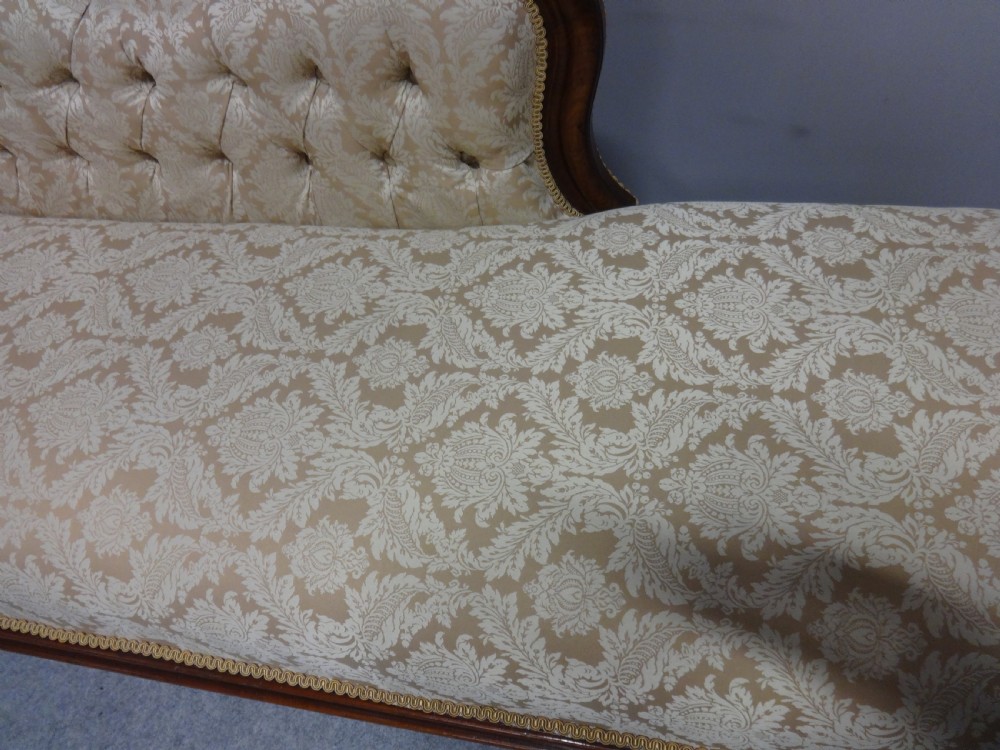 Very Good Victorian Mahogany Chaise Lounge View V