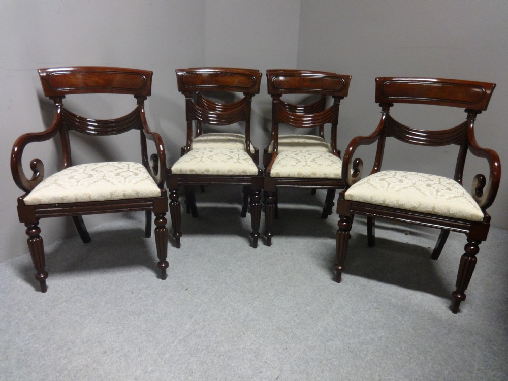Excellent Set of Six William 4th Mahogany Dining Chairs