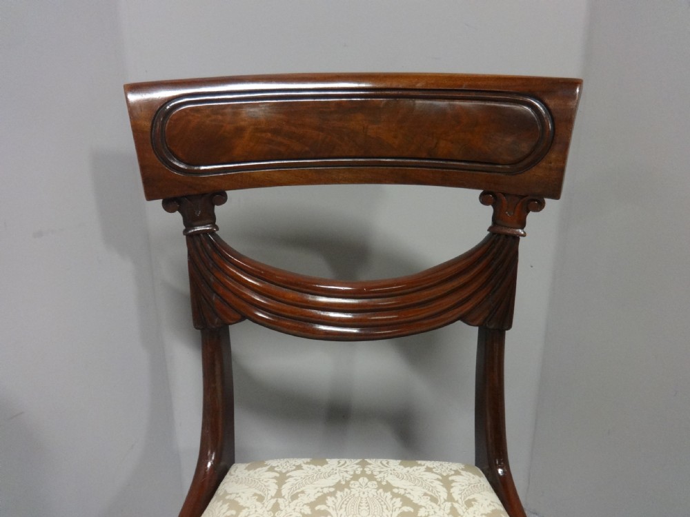Excellent Set of Six William 4th Mahogany Dining Chairs View V