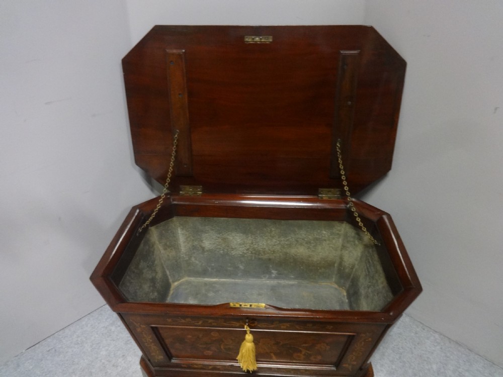 Outstanding Georgian Inlaid Wine Cooler C1790 View IV
