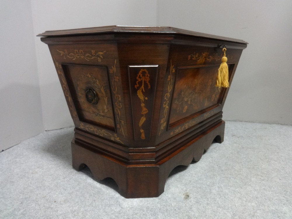 Outstanding Georgian Inlaid Wine Cooler C1790 View VIII