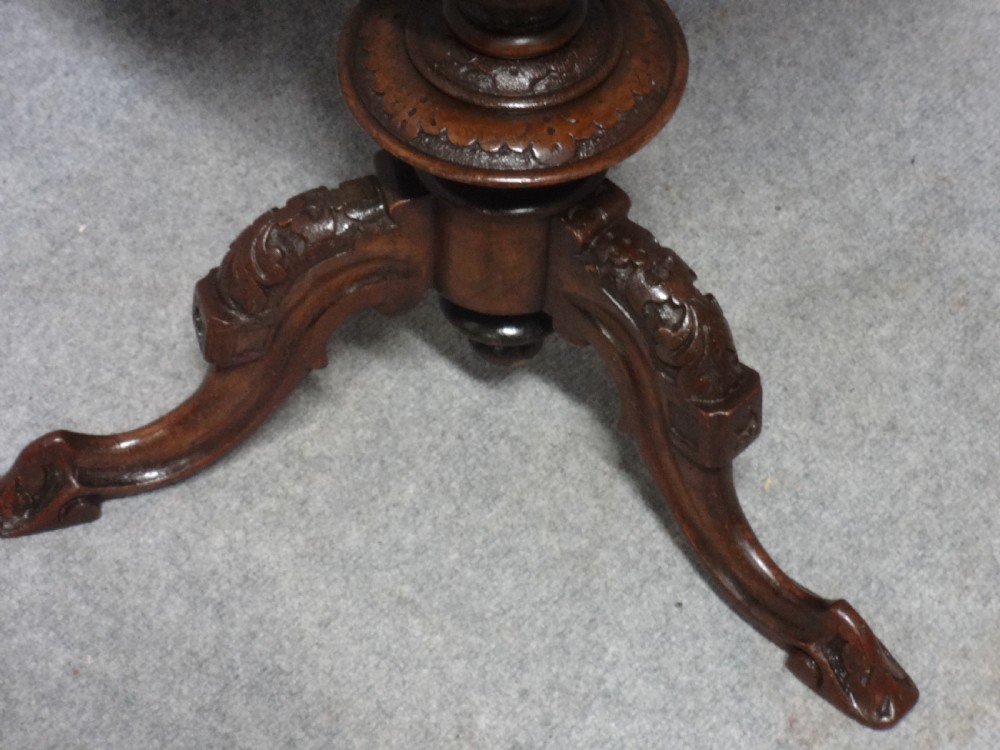 Burr Walnut Inlaid Pedestal Table View V