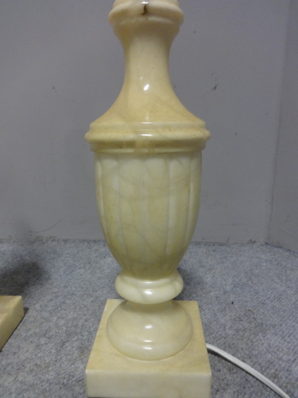 Good Pair French Marble Table Lamps View II