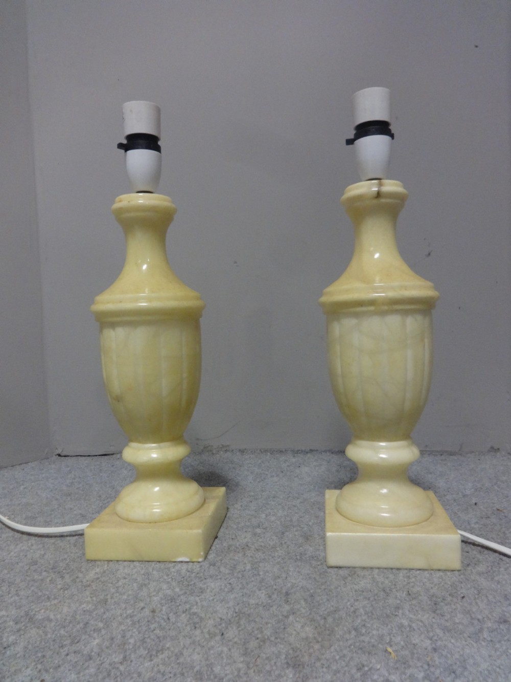 Good Pair French Marble Table Lamps View III