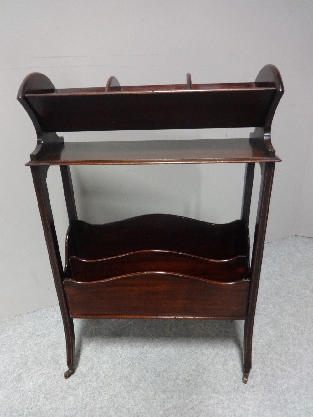 Mahogany Edwardian Book Trough
