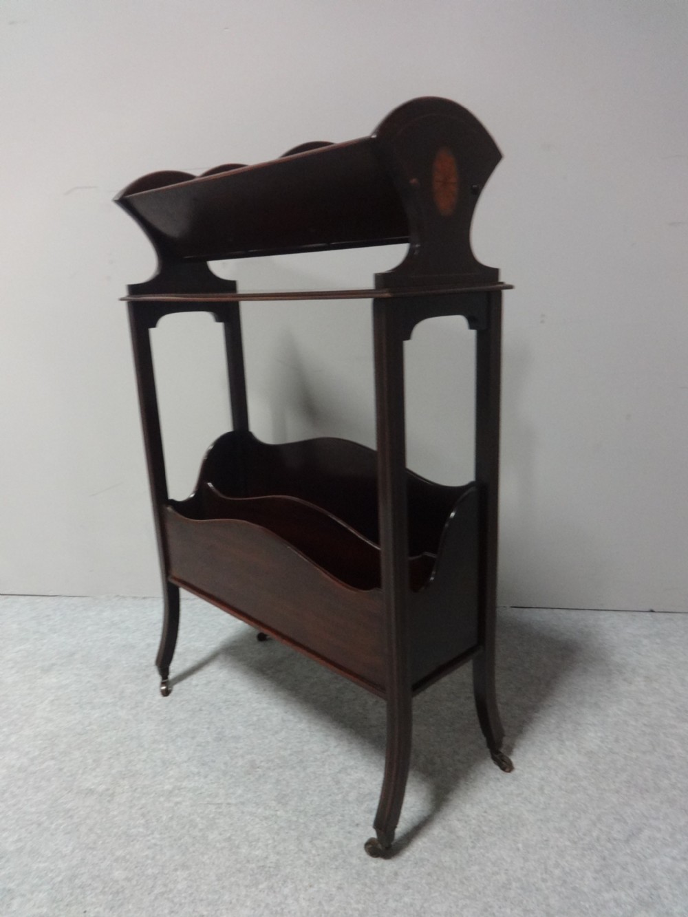 Mahogany Edwardian Book Trough View II