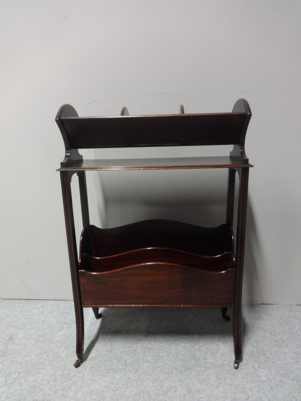 Mahogany Edwardian Book Trough View IV