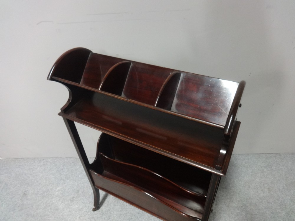 Mahogany Edwardian Book Trough View V