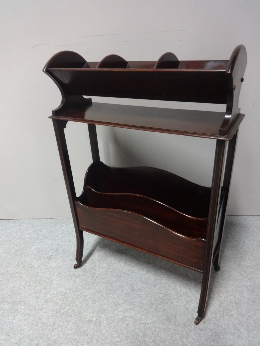 Mahogany Edwardian Book Trough View VI