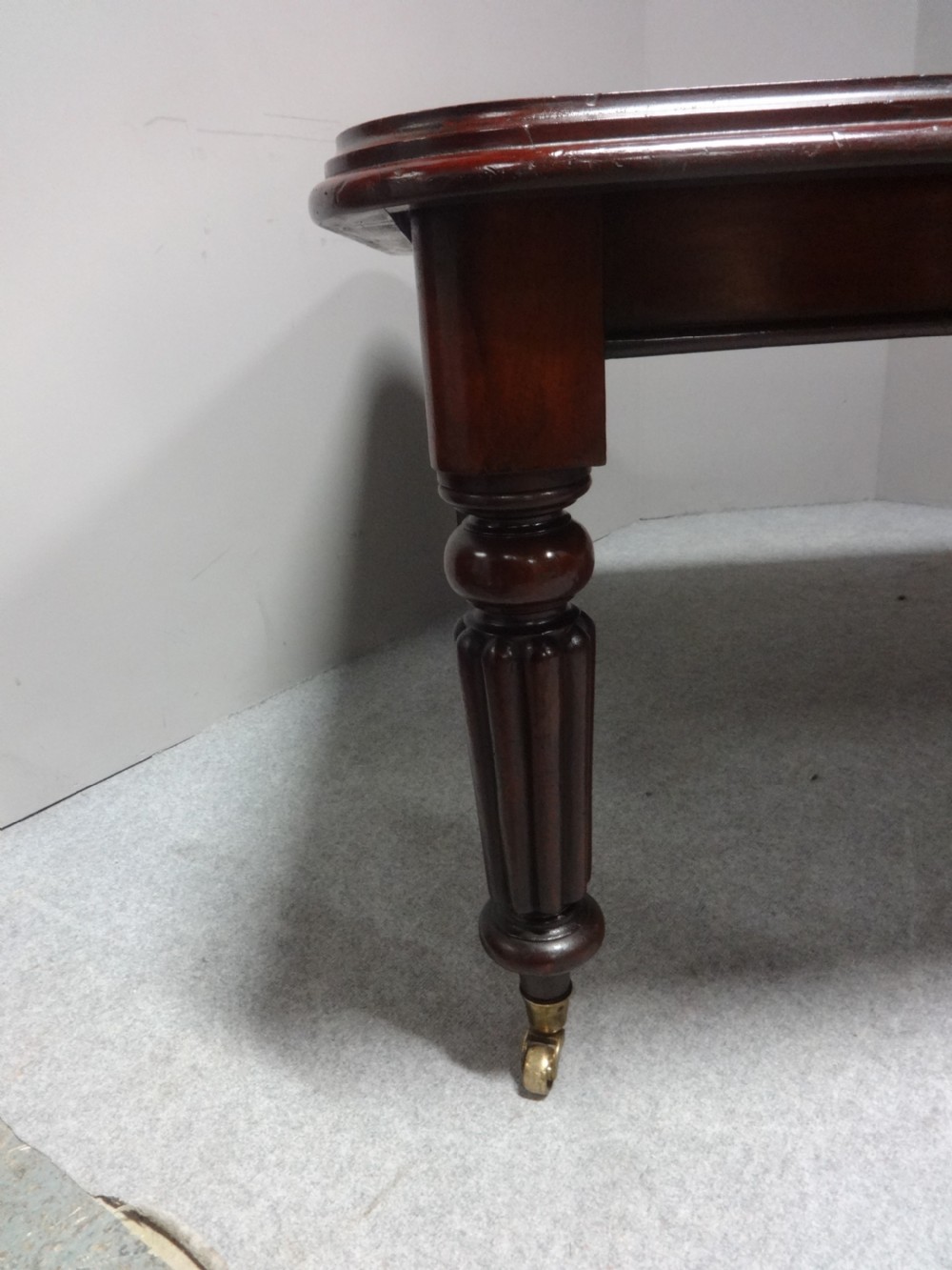 Two Leaf Victorian Mahogany Wind Out Dining Table View II