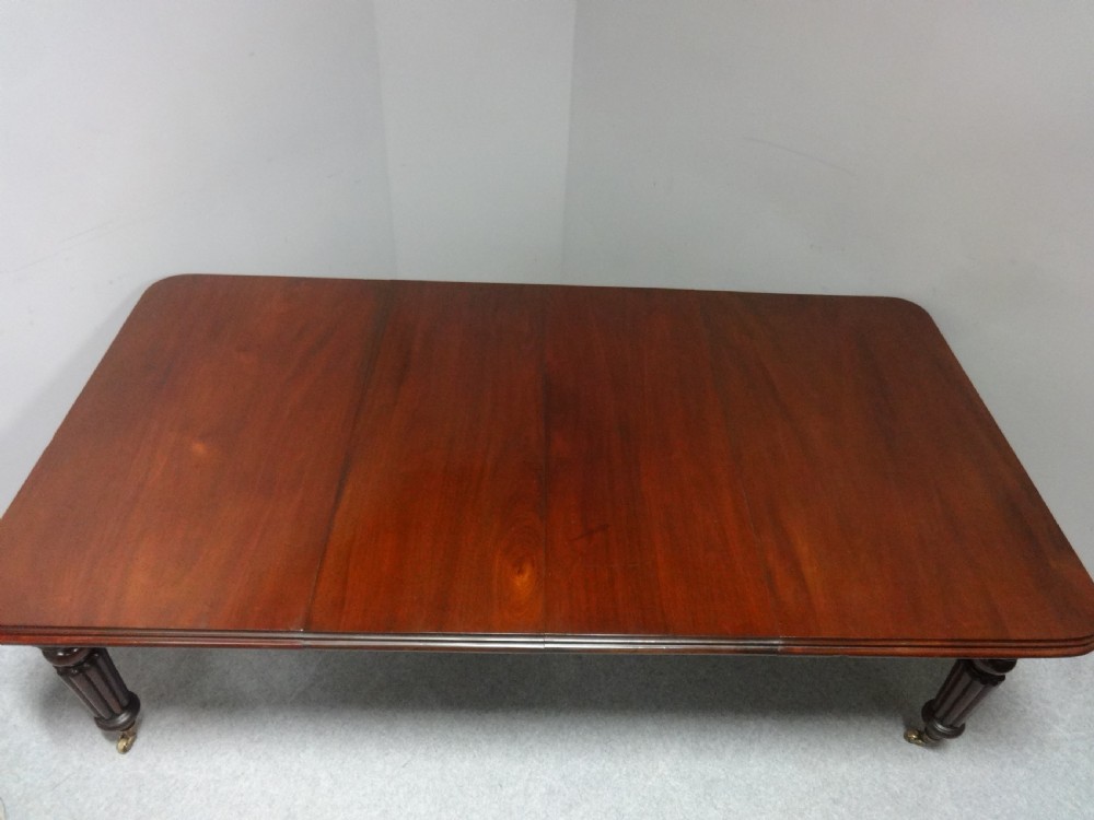 Two Leaf Victorian Mahogany Wind Out Dining Table View IV