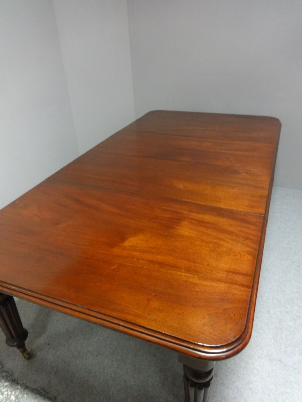 Two Leaf Victorian Mahogany Wind Out Dining Table View VII