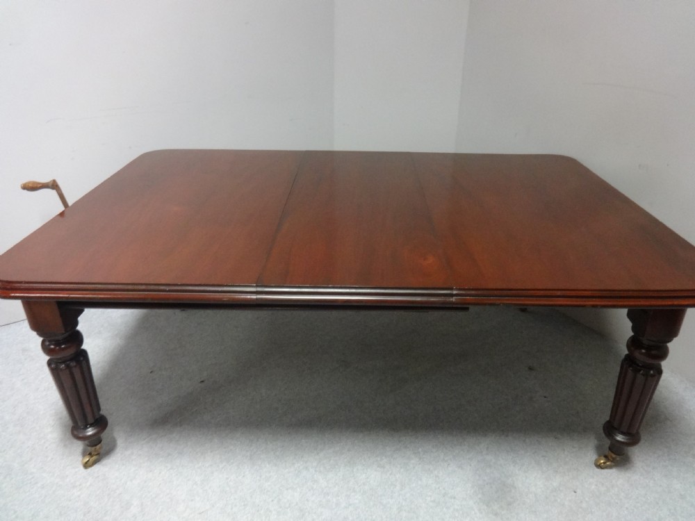 Two Leaf Victorian Mahogany Wind Out Dining Table View X