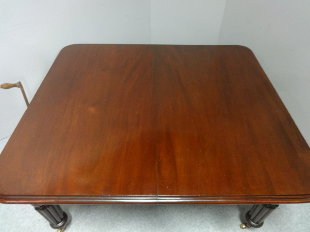 Two Leaf Victorian Mahogany Wind Out Dining Table View XIII