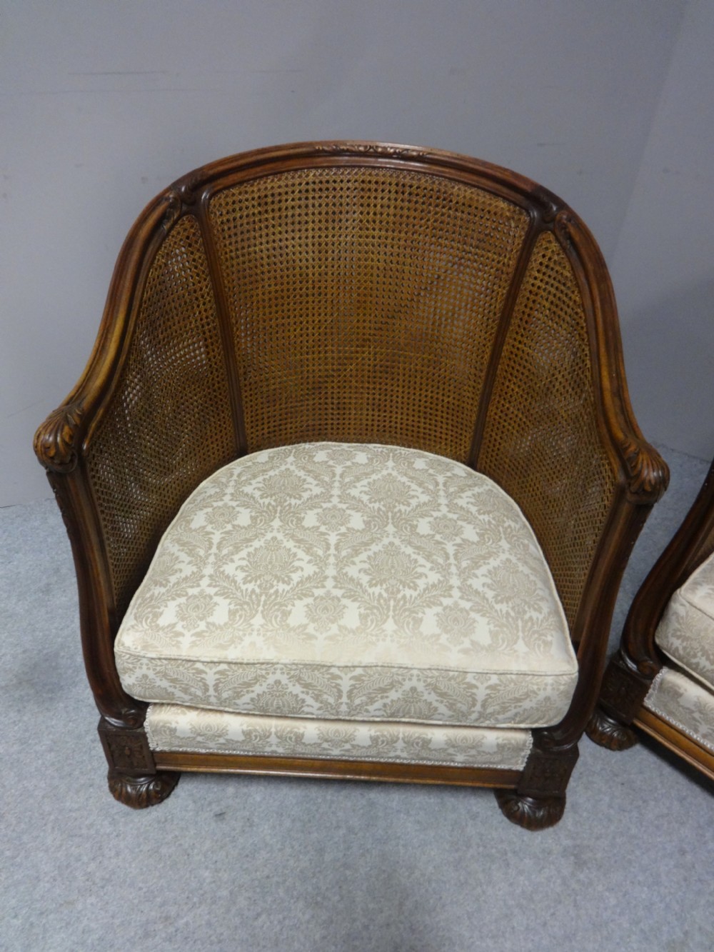 Outstanding Pair Bergere Easy Chairs View V
