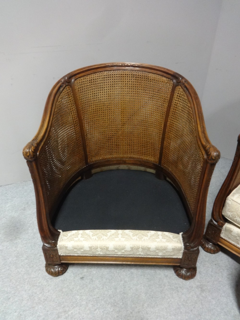 Outstanding Pair Bergere Easy Chairs View VI