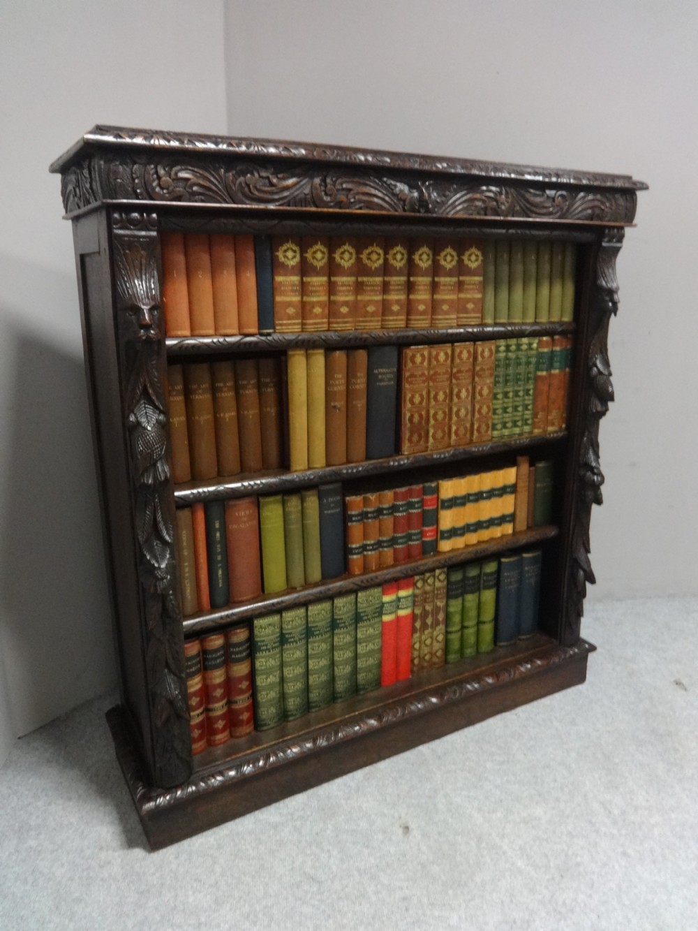Very Good Oak Green Man Bookcase View II