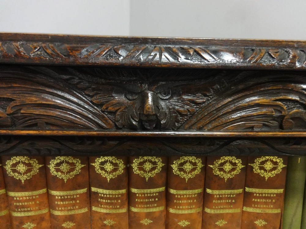Very Good Oak Green Man Bookcase View III