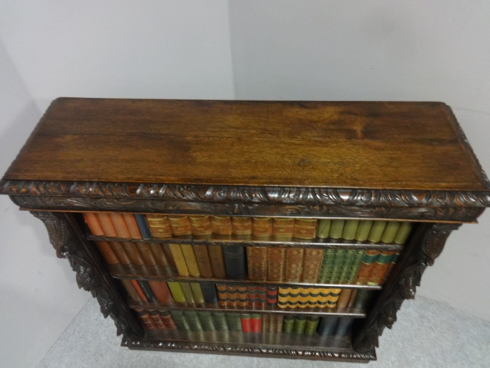 Very Good Oak Green Man Bookcase View V