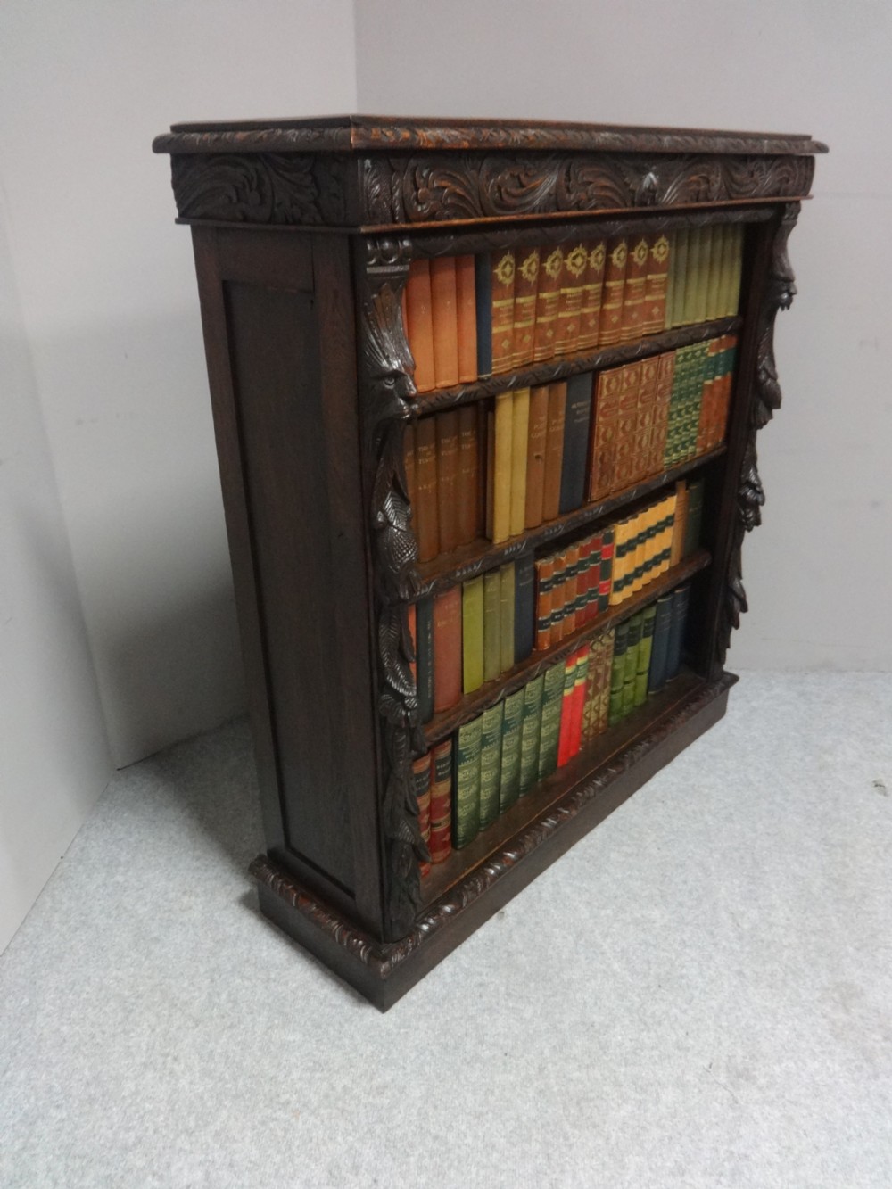 Very Good Oak Green Man Bookcase View VII